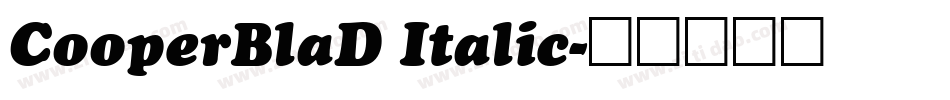 CooperBlaD Italic字体转换
